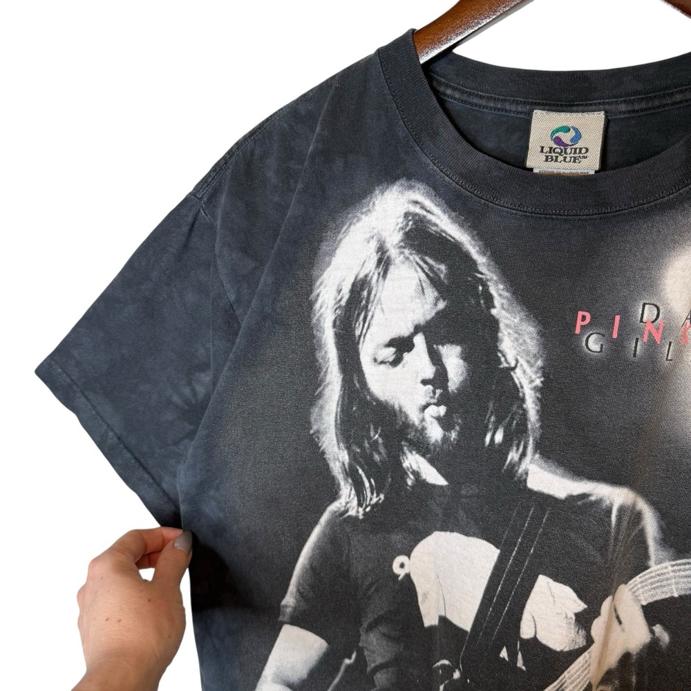Vintage Liquid Blue Pink Floyd Shirt David Gilmour Tie Dye AOP Tee Medium - Picture 3 of 5